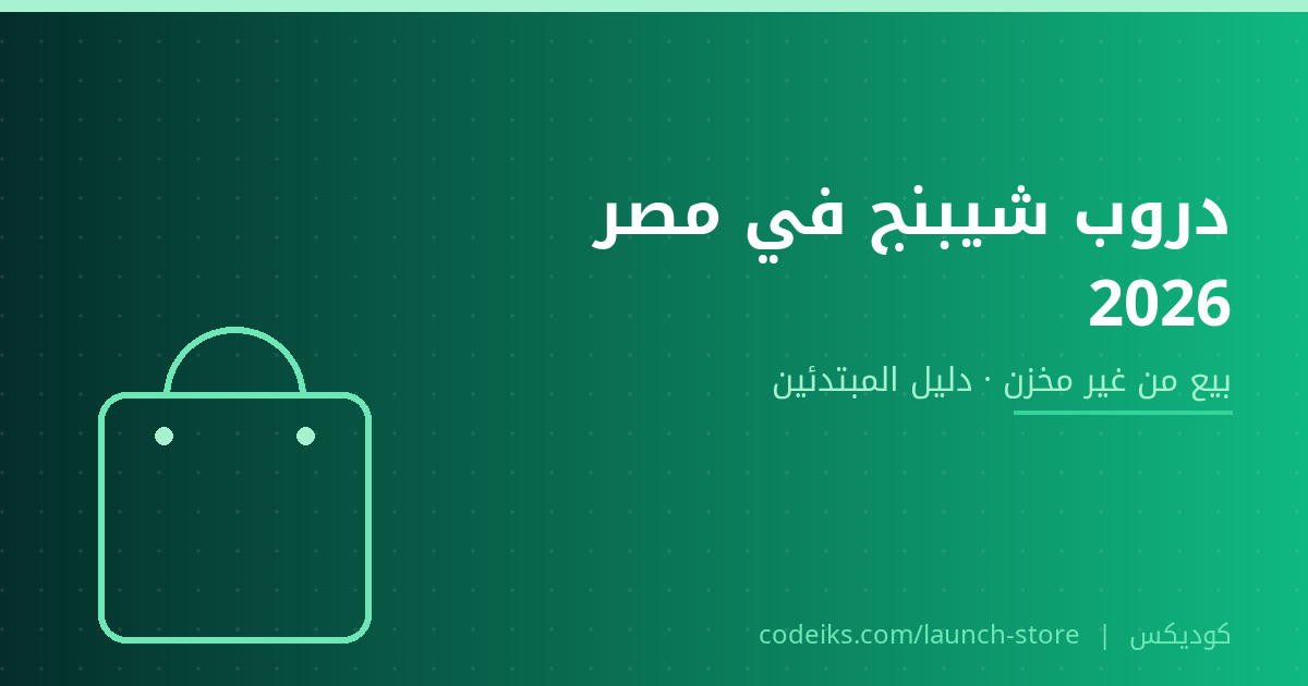 دروب شيبنج في مصر 2026: إزاي تبيع أونلاين من غير مخزن ولا رأس مال كبير